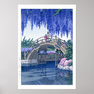 ukiyoe - hasui - No.34 Wisteria at Kameido - Poster