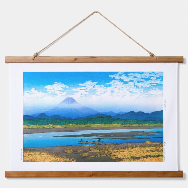 ukiyoe - hasui - No.37 Banyū river - Hanging Tapestry (Front)