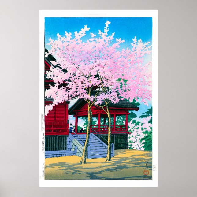 ukiyoe - hasui - No.44 Kiyomizu Hall, Ueno -  Poster (Front)