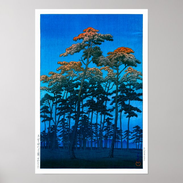 ukiyoe - hasui - No.46 Hikawa Park in Omiya -  Poster (Front)