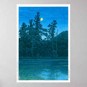 ukiyoe - hasui - No.6 Sanpoji Pond (Shakujii) - Poster