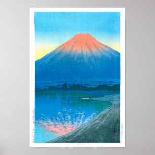 ukiyoe - hasui - No.7 Daybreak over Lake Yamana.. Poster