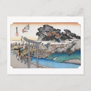 ukiyoe Hiroshige No.06 Fujisawa Postcard