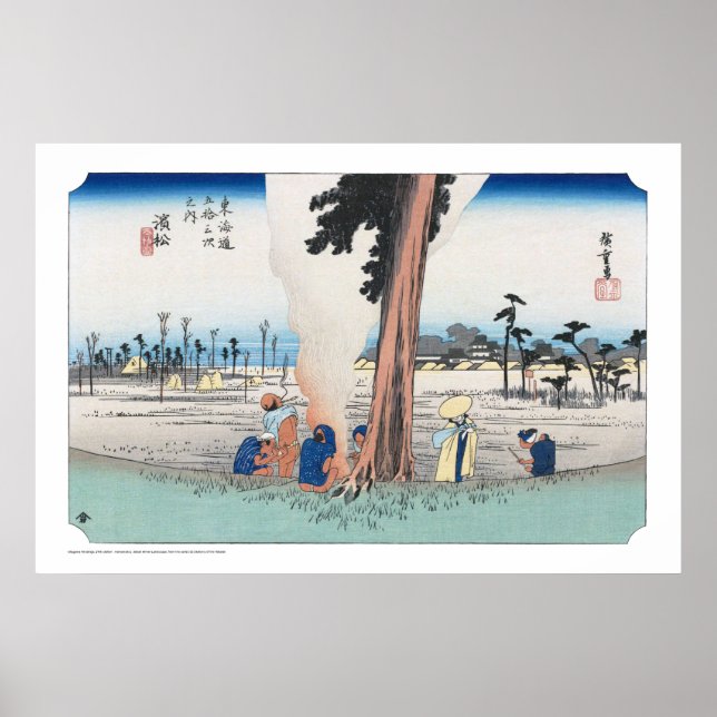 ukiyoe - Hiroshige - No.29 Hamamatsu - Poster (Front)