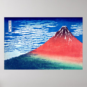 ukiyoe - Hokusai : No.33 Red Fuji -  Poster
