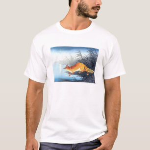 Ukiyoe [Koson] Fox by the Moonlit Water  T-Shirt