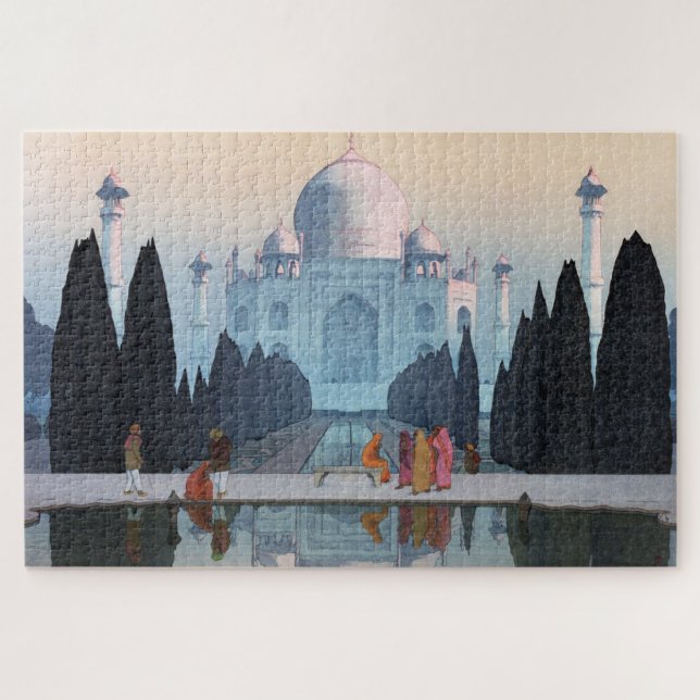 ukiyoe - Yoshida - 03 - Taj Mahal in Morning Mist  Jigsaw Puzzle (Horizontal)