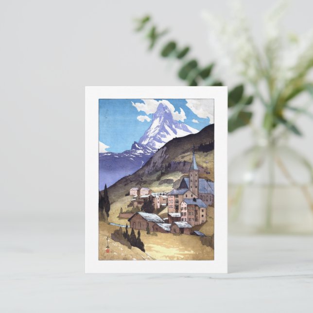 ukiyoe - Yoshida - 04 - Matterhorn -  Postcard (Standing Front)