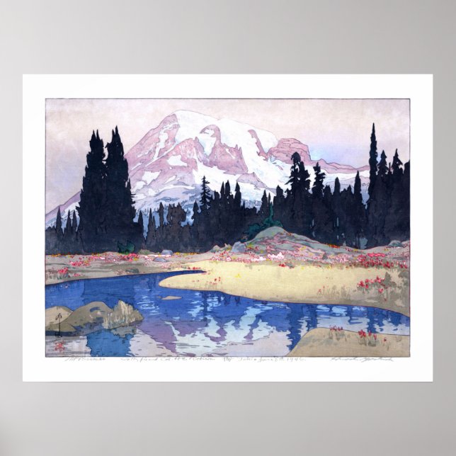 ukiyoe - Yoshida - 07 - Mount Rainier -  Poster (Front)