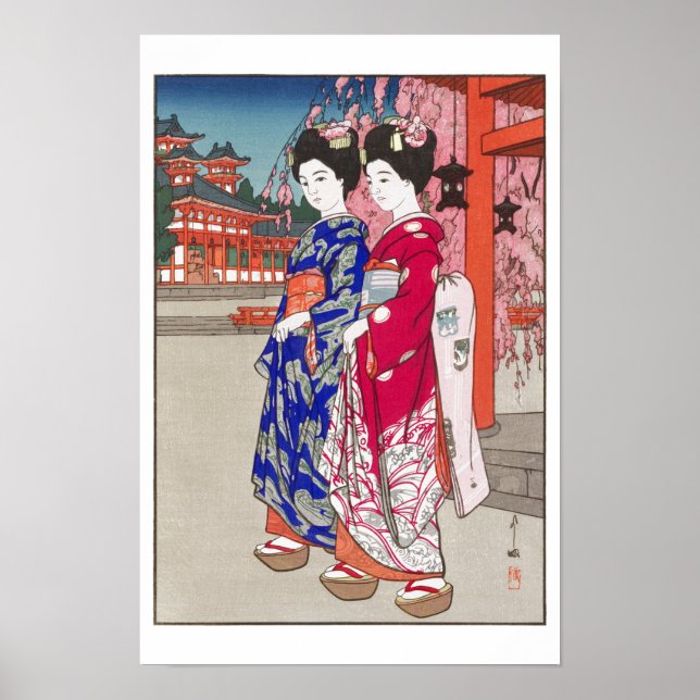 ukiyoe - Yoshida - 14 - Maiko -  Poster (Front)