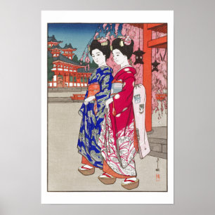 ukiyoe - Yoshida - 14 - Maiko - Poster