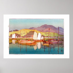 ukiyoe - Yoshida - 17 - Waiting for the Tide -  Poster