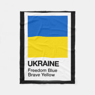 Ukraine 2023 Ukrainian Flag Colors Freedom Blue Br Fleece Blanket