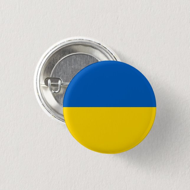Ukraine 3 Cm Round Badge (Front & Back)