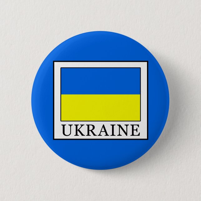Ukraine 6 Cm Round Badge (Front)