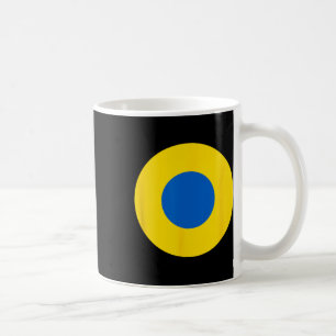 Ukraine Air Force Blue And Yellow Aircraft Roundel Coffee Mug