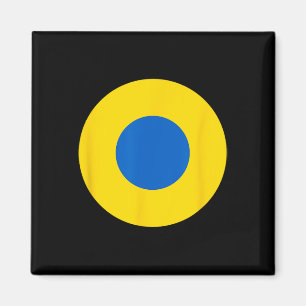Ukraine Air Force Blue And Yellow Aircraft Roundel Magnet