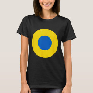 Ukraine Air Force Blue And Yellow Aircraft Roundel T-Shirt