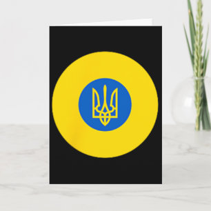 Ukraine Air Force Roundel Ukrainian Uaf Flag Color Card