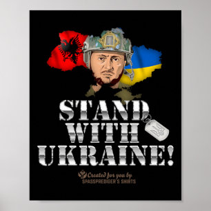Ukraine Alnia Volodymyr Zelenskyy Stand With Ukrai Poster