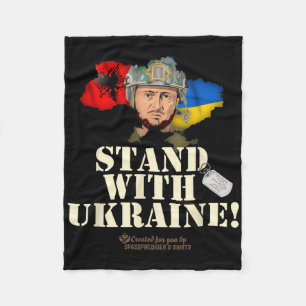 Ukraine Alnia Zelenskyy Stand With Ukraine Fleece Blanket
