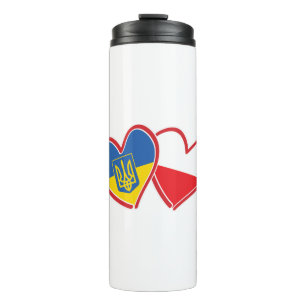 Ukraine-and-Polish-Flag Thermal Tumbler