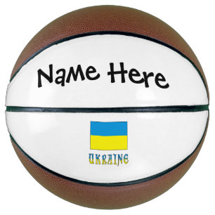 Ukraine and Ukrainian Flag Personalised Basketball