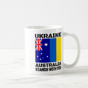 Ukraine Australia Stands With You Canadian Support Coffee Mug