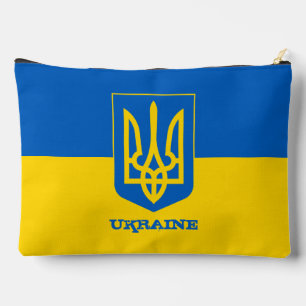 Ukraine bag, Tryzub, Ukrainian flag Accessory Pouch