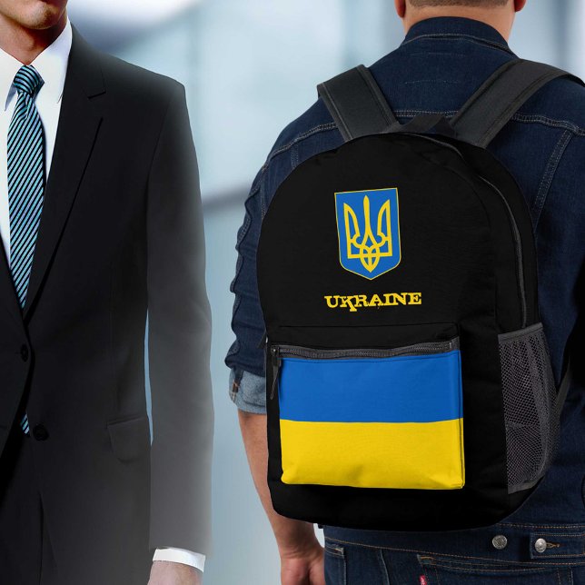 Ukraine bag, Ukrainian Flag, Tryzub /patriots Printed Backpack (Creator Uploaded)
