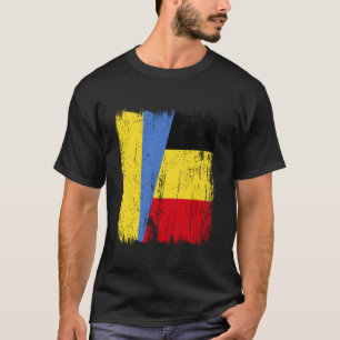 Ukraine Belgium Half Flag Ukranian Belgian Jersey T-Shirt