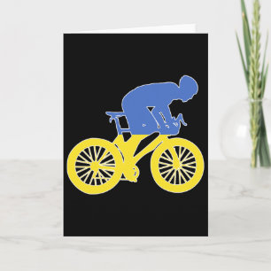 Ukraine Biker Nation Rider World Flags Card