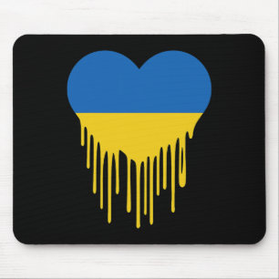 Ukraine Bleeding Heart Support And Stand With Ukra Mouse Pad