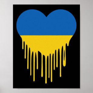 Ukraine Bleeding Heart Support And Stand With Ukra Poster