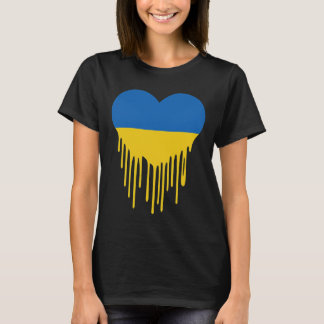 Ukraine Bleeding Heart Support And Stand With Ukra T-Shirt