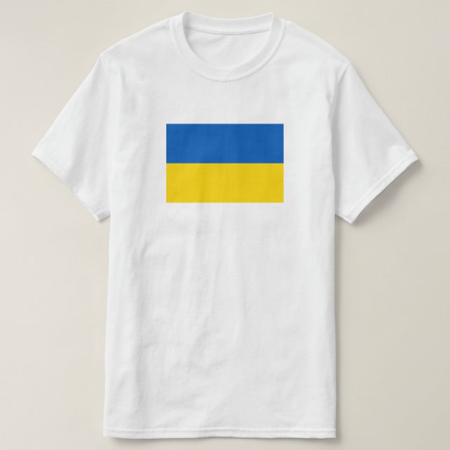 Ukraine Blue and Yellow Flag T-Shirt (Design Front)