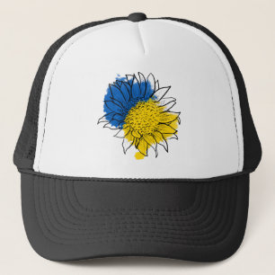 Ukraine Blue and Yellow Sunflower Support Trucker Hat