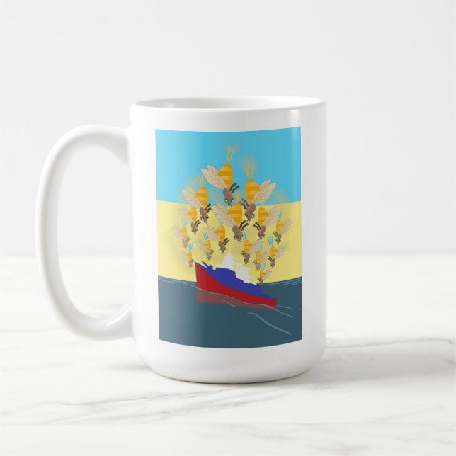 Ukraine "blue yellow" colourful coffee mug (Left)