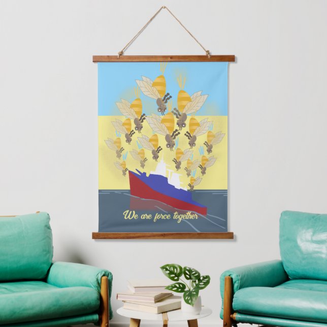 Ukraine "blue yellow" colourful hanging tapestry (Living Room)