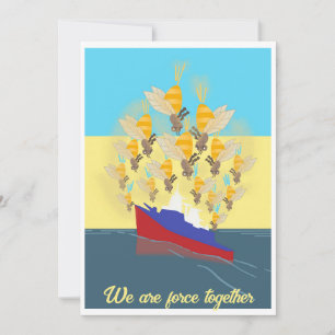Ukraine "blue yellow" colourful invitation