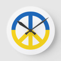 Ukraine Blue Yellow Flag Colours Peace Symbol Sign