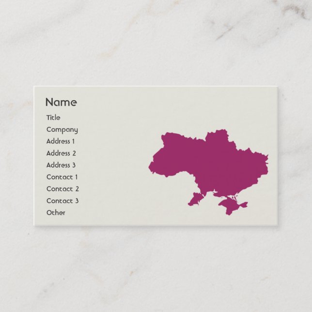 Ukraine - Business Business Card (Front)