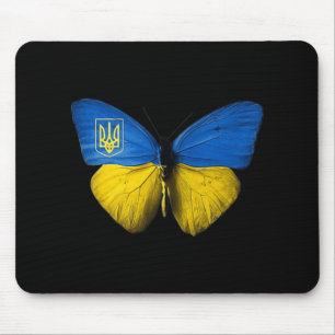 Ukraine Butterfly Ukraine Ukrainian Flag Love Ukr Mouse Pad