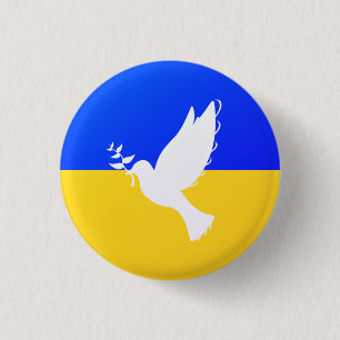 Ukraine Buttons Dove of Peace Support Freedom
