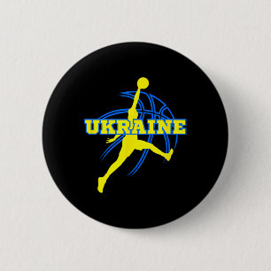 Ukraine Bysketbyll Fan Support Stadium 6 Cm Round Badge