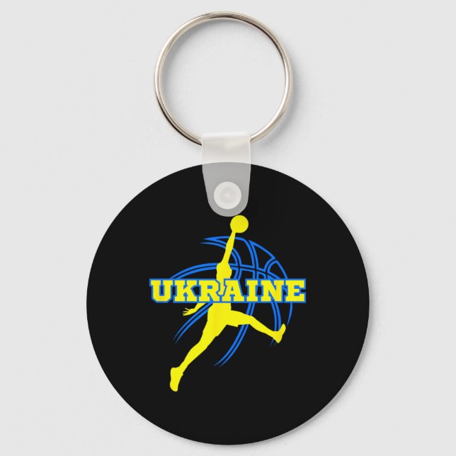 Ukraine Bysketbyll Fan Support Stadium  Key Ring (Front)