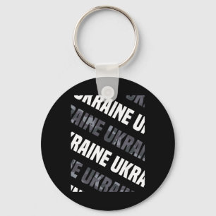 Ukraine Camo Pattern Grey Camouflage Key Ring