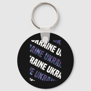 Ukraine Camo Pattern Purple Camouflage Key Ring