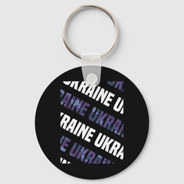 Ukraine Camo Pattern Purple Camouflage  Key Ring (Front)