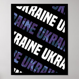 Ukraine Camo Pattern Purple Camouflage Poster